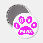 Magnet Love Paws on Paws Pink (Voorkant / Achterkant)