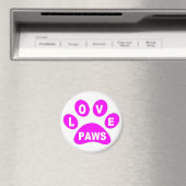 Magnet Love Paws on Paws Pink (Insitu (Vaatwasser))