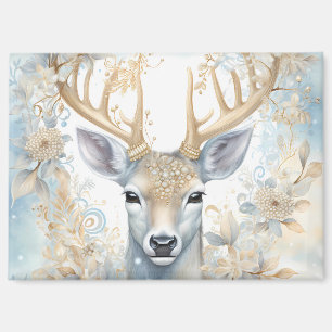 Magnet Majestic Kersthert in blauw