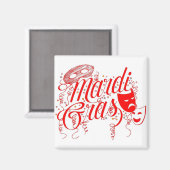 Magnet-Mardi Gras Magneet (Voorkant / Achterkant)