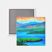 Magnet-meer en bergen - Winnipesaukee-meer  Magneet (Voorkant / Achterkant)