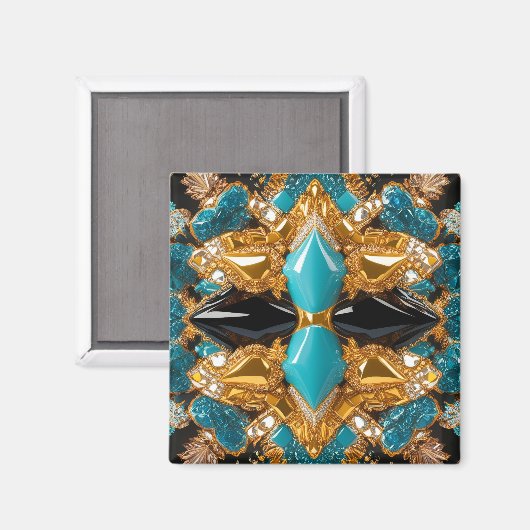 Magnet met Bahamas kleuren ontwerp (Voorkant / Achterkant)