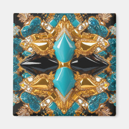 Magnet met Bahamas kleuren ontwerp