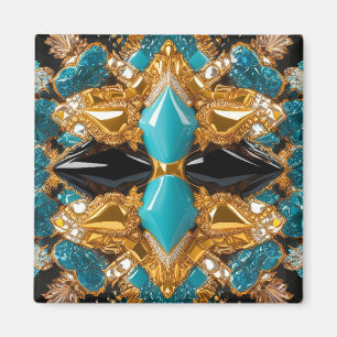 Magnet met Bahamas kleuren ontwerp