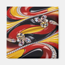 Magnet met Belgische kleuren Design