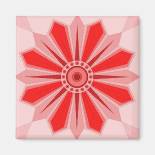 Magnet met bloemenkunst