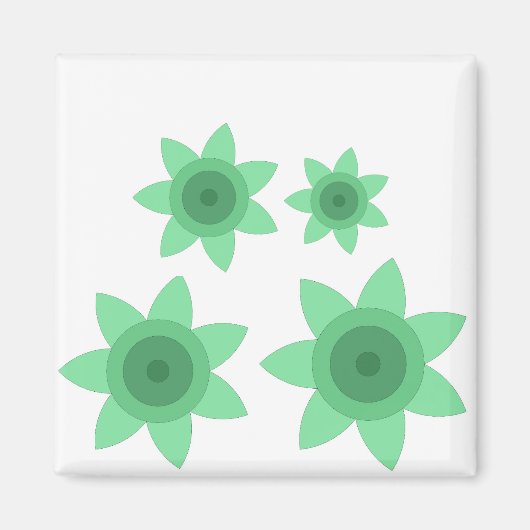 Magnet met bloemenkunst (Voorkant)