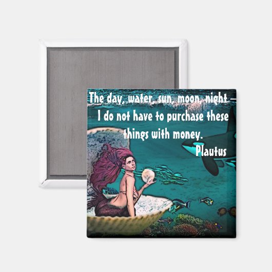 Magnet met citaat van Plautus (Voorkant / Achterkant)