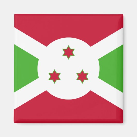 Magnet met de vlag van Burundi (Voorkant)