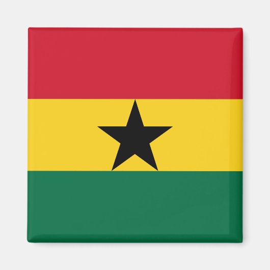 Magnet met de vlag van Ghana (Voorkant)