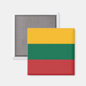 Magnet met de vlag van Litouwen (Voorkant / Achterkant)
