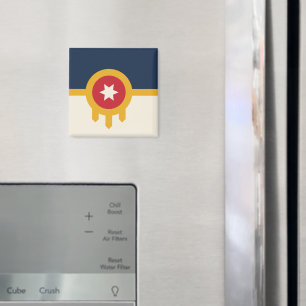 Magnet met de vlag van Tulsa, Oklahoma