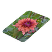 Magnet met doornhaaide dahlia magneet (Linkerzijde)