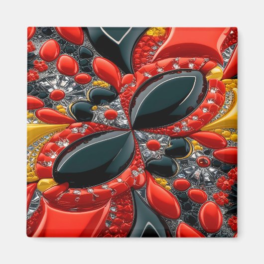 Magnet met Duitsland Kleuren Design (Voorkant)