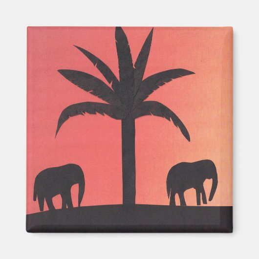 Magnet met ellefant design (Voorkant)