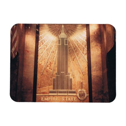 Magnet met Empire State Building Plaque Foto Magneet (Horizontaal)