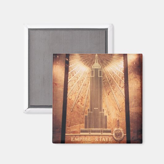 Magnet met Empire State Plaque (Voorkant / Achterkant)