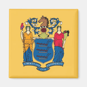 Magnet met Flag of New Jersey State, VS