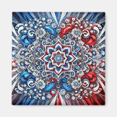 Magnet met Franse kleuren Design (Voorkant)