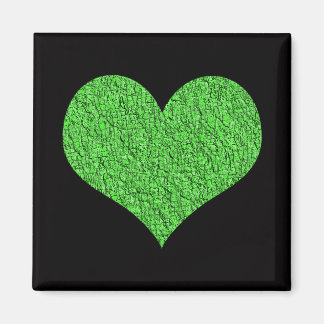 Magnet met groen textuurhart