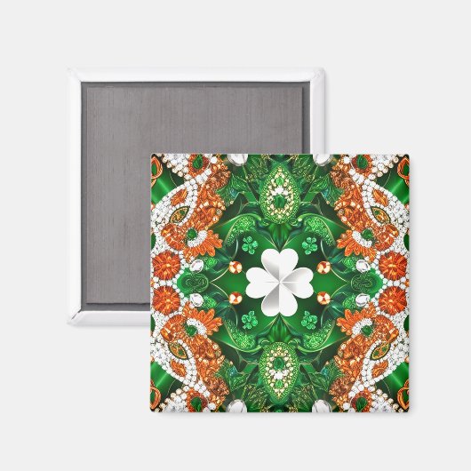 Magnet met Ierland Kleuren Design (Voorkant / Achterkant)