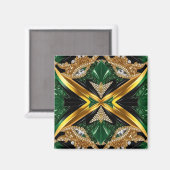 Magnet met Jamaicaanse kleuren Design (Voorkant / Achterkant)