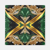 Magnet met Jamaicaanse kleuren Design (Voorkant)