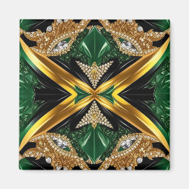 Magnet met Jamaicaanse kleuren Design