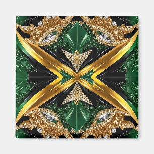 Magnet met Jamaicaanse kleuren Design