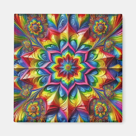 Magnet met LGBTQ kleuren ontwerp (Voorkant)