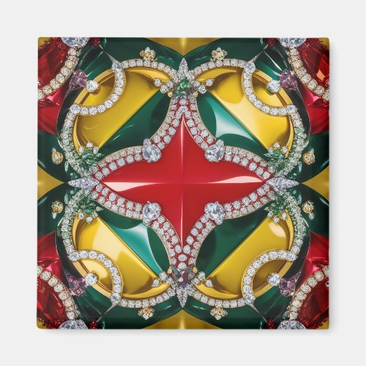 Magnet met Los Angeles Kleuren Design (Voorkant)