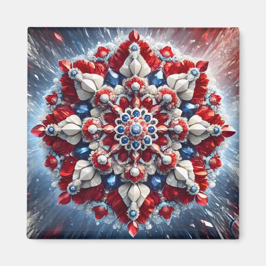 Magnet met Noorwegen Kleuren Design (Voorkant)