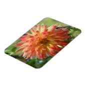 Magnet met oranje dahlia magneet (Linkerzijde)