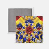 Magnet met Roemeense kleuren Design (Voorkant / Achterkant)