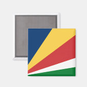 Magnet met Seychellen kleuren ontwerp (Voorkant / Achterkant)