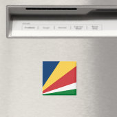 Magnet met Seychellen kleuren ontwerp (Insitu (Vaatwasser))