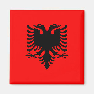 Magnet met vlag van Albanië (Flamuri i Shqipërisë)