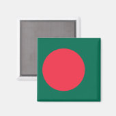 Magnet met vlag van Bangladesh (Voorkant / Achterkant)