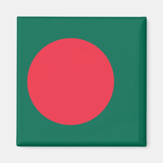 Magnet met vlag van Bangladesh (Voorkant)