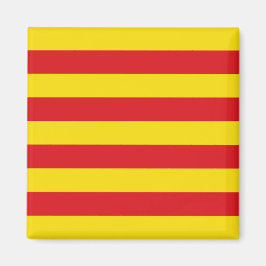 Magnet met vlag van Catalonië