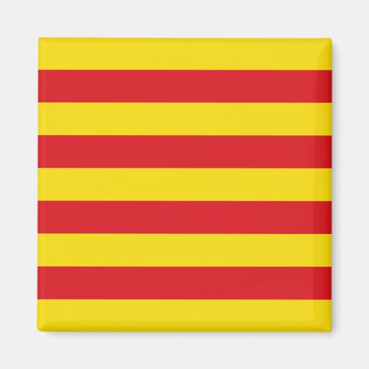 Magnet met vlag van Catalonië (Voorkant)