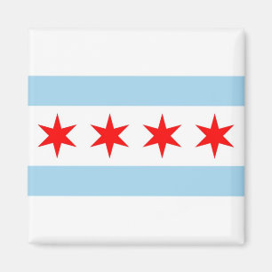 Magnet met vlag van Chicago, Illinois State - VS