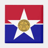 Magnet met vlag van Dallas, Texas, VS (Voorkant)