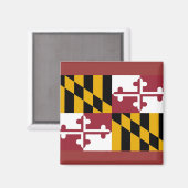 Magnet met vlag van de deelstaat Maryland - VS (Voorkant / Achterkant)