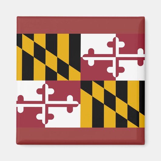 Magnet met vlag van de deelstaat Maryland - VS (Voorkant)