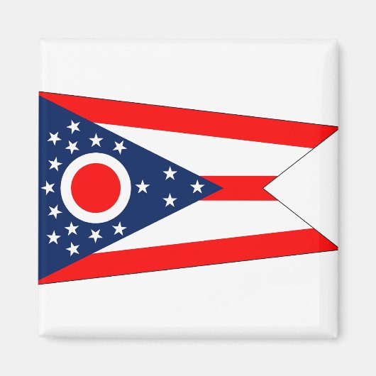 Magnet met vlag van de staat Ohio - VS (Voorkant)