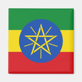 Magnet met vlag van Ethiopië