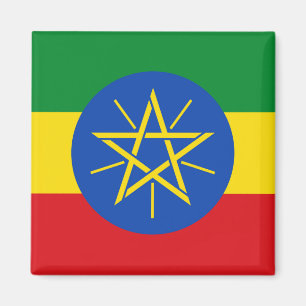 Magnet met vlag van Ethiopië