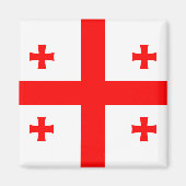 Magnet met vlag van Georgië (Voorkant)