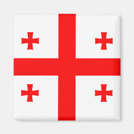 Magnet met vlag van Georgië